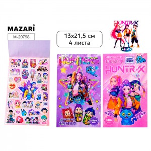 Альбом с наклейками K-POP, 4 листа, 13*21,5 см